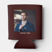 Proost op 40e verjaardag Elegant Funny Dark Red Blikjeskoeler (Achterkant)