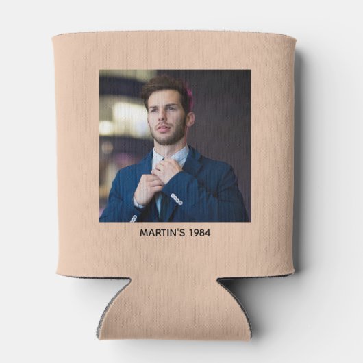 Proost op 40e verjaardag Elegant Funny Desert Sand Blikjeskoeler (Achterkant)