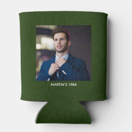 Proost op 40e verjaardag Elegant Funny Forest Gree Blikjeskoeler (Achterkant)