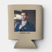 Proost op 40e verjaardag Elegant Funny Khaki Blikjeskoeler (Achterkant)