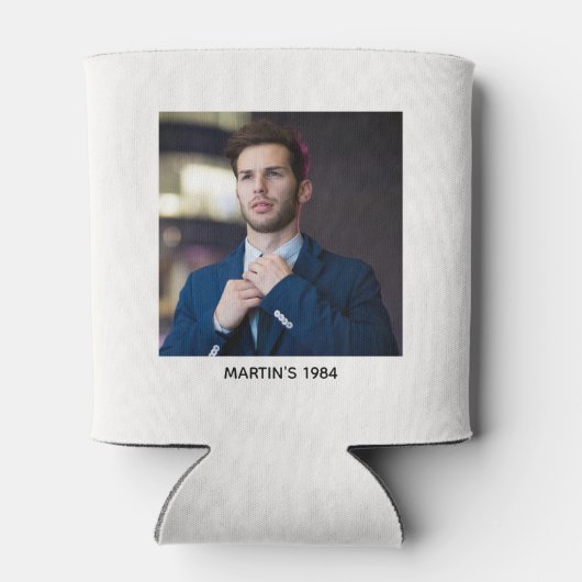 Proost op 40e verjaardag Elegant Funny off White Blikjeskoeler (Achterkant)