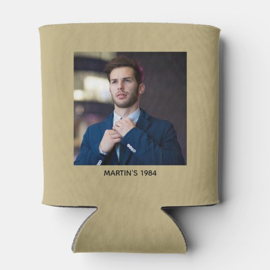 Proost op 40e verjaardag Elegant Funny Sand Ecru Blikjeskoeler (Achterkant)