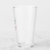 Proost op 40e verjaardag naam datum mauve blauwe e glas (Links)