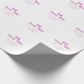 Proost op 40e verjaardag naam datum mauve roze str cadeaupapier (Hoek)