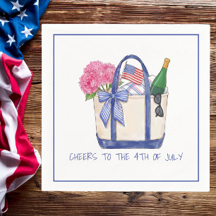 Proost op 4 juli Patriottisch / Amerikaans Servet