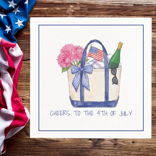 Proost op 4 juli Patriottisch / Amerikaans Servet