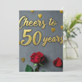 Proost op 50 fantastische jaren. kaart (Staand voorkant)