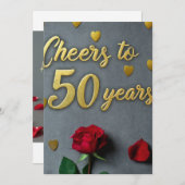 Proost op 50 fantastische jaren. kaart (Voorkant / Achterkant)
