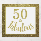 Proost op 50 fantastische jaren sparkling wijnetiket (Enkel label)