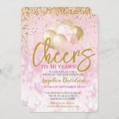 Proost op 50 jaar 50ste verjaardag kaart (Voorkant / Achterkant)