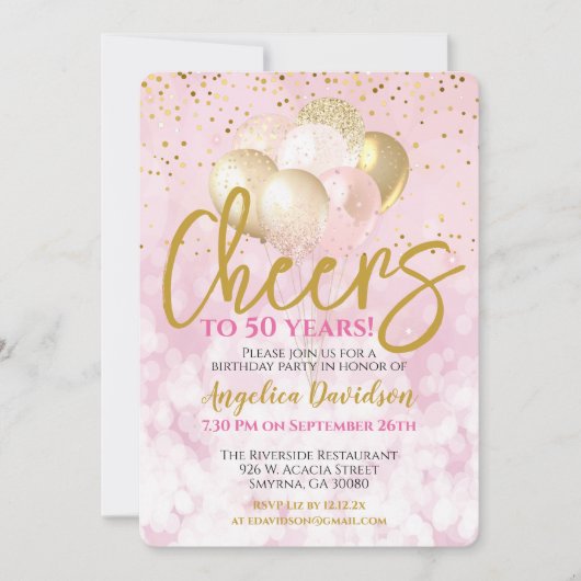 Proost op 50 jaar 50ste verjaardag kaart (Voorkant)