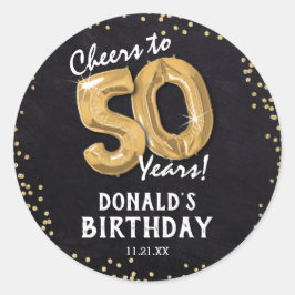 Proost op 50 Jaar! 50ste verjaardag Ronde Sticker