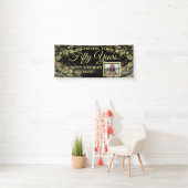 Proost op 50 jaar 50ste verjaardagsfeestfoto spandoek (Insitu)