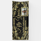 Proost op 50 jaar 50ste verjaardagsfeestfoto spandoek (Verticaal)