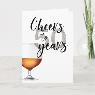 Proost op 50 Jaar Brandy Zilveren Kaart