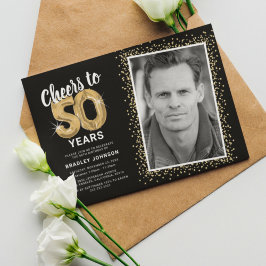 Proost op 50 Jaar Foto Verjaardagsuitnodiging Kaart