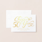 Proost op 50 Jaar Gepersonaliseerd 50-jarig Jubile Folie Kaarten (Voorkant met envelop)