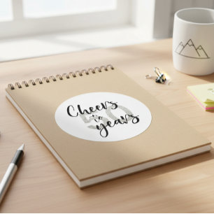 Proost op 50 Jaar Glitter 50e Verjaardag Ronde Sticker