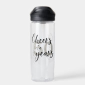 Proost op 50 Jaar Glitter 50e Verjaardag   Waterfles (Achterkant)