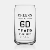 Proost op 50 jaar Gold Script Typografie Blikvorm Glas (Voorkant)