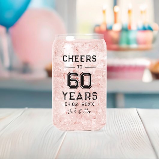 Proost op 50 jaar Gold Script Typografie Blikvorm Glas (Insitu (Baby Shower))