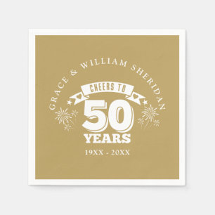 Proost op 50 jaar gouden bruiloft servet