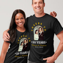 Proost op 50 Jaar Huwelijksjubileum Foto T-shirt