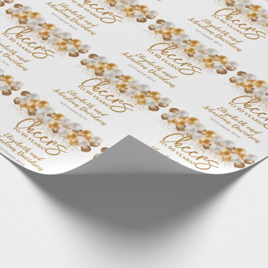 Proost op 50 jaar Jubileum Cadeaupapier (Hoek)