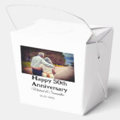 Proost op 50 jaar Jubileum Naam toevoegen Fotodatu Bedankdoosjes (Achterkant)