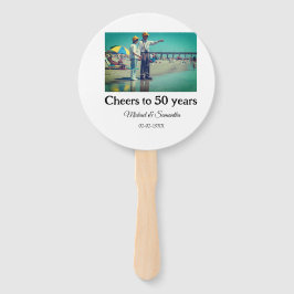 Proost op 50 jaar Jubileum Naam toevoegen Fotodatu Handwaaier