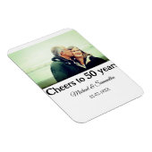 Proost op 50 jaar Jubileum Naam toevoegen Fotodatu Magneet (Rechterzijde)