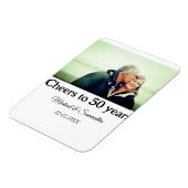 Proost op 50 jaar Jubileum Naam toevoegen Fotodatu Magneet (Linkerzijde)