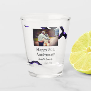 Proost op 50 jaar Jubileum Naam toevoegen Fotodatu Shot Glas