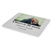 Proost op 50 jaar Jubileum Naam toevoegen Fotodatu Snijplank (Hoek)