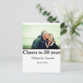 proost op 50 jaar jubileum voeg naam foto datum to briefkaart (Staand voorkant)