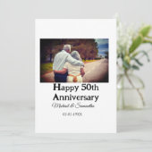 proost op 50 jaar jubileum voeg naam foto datum to kaart (Staand voorkant)