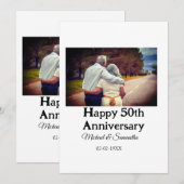 proost op 50 jaar jubileum voeg naam foto datum to kaart (Voorkant / Achterkant)