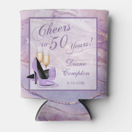 Proost op 50 jaar lavendelgoud blikjeskoeler