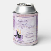 Proost op 50 jaar lavendelgoud blikjeskoeler (Blikje Achterkant)