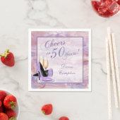 Proost op 50 jaar lavendelgoud servet (Insitu)