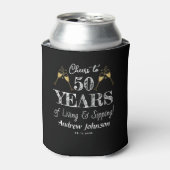 Proost op 50 jaar leven en nippen! Birthday Blikjeskoeler (Blikje Voorkant)