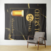 Proost op 50 jaar Mens Fab verjaardag Wandkleed (In Situ (horizontaal))