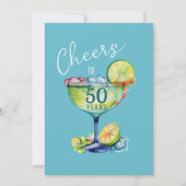 Proost op 50 jaar mijlpaal verjaardag kaart (Voorkant)