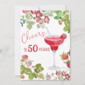 Proost op 50 jaar mijlpaal verjaardag kaart (Voorkant)