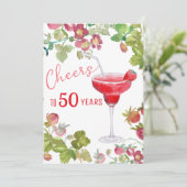 Proost op 50 jaar mijlpaal verjaardag kaart (Staand voorkant)