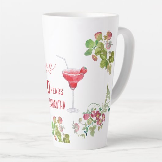 Proost op 50 jaar mijlpaal verjaardag latte mok (Rechterhoek)