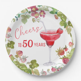 Proost op 50 jaar mijlpaal verjaardag papieren bordje