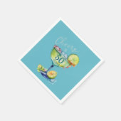 Proost op 50 jaar mijlpaal verjaardag servet (Hoek)