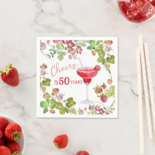 Proost op 50 Jaar Mijlpaal Verjaardag Servet