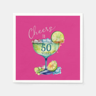 Proost op 50 Jaar Mijlpaal Verjaardag Servet